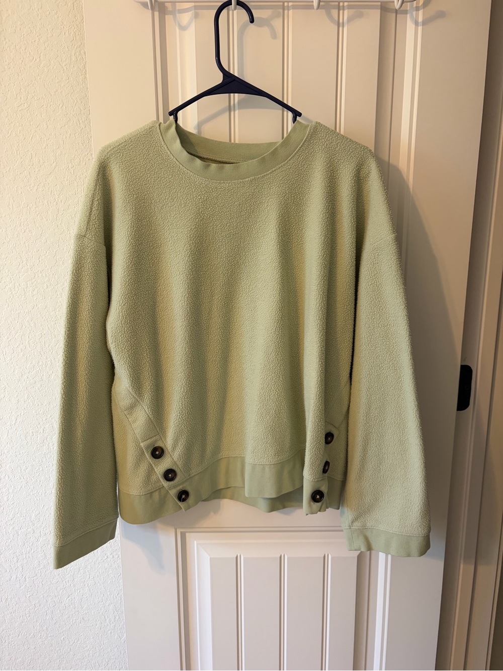 Madewell Light Green Fuzzy Sweatshirt